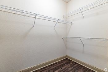 Spacious walk-in closets
